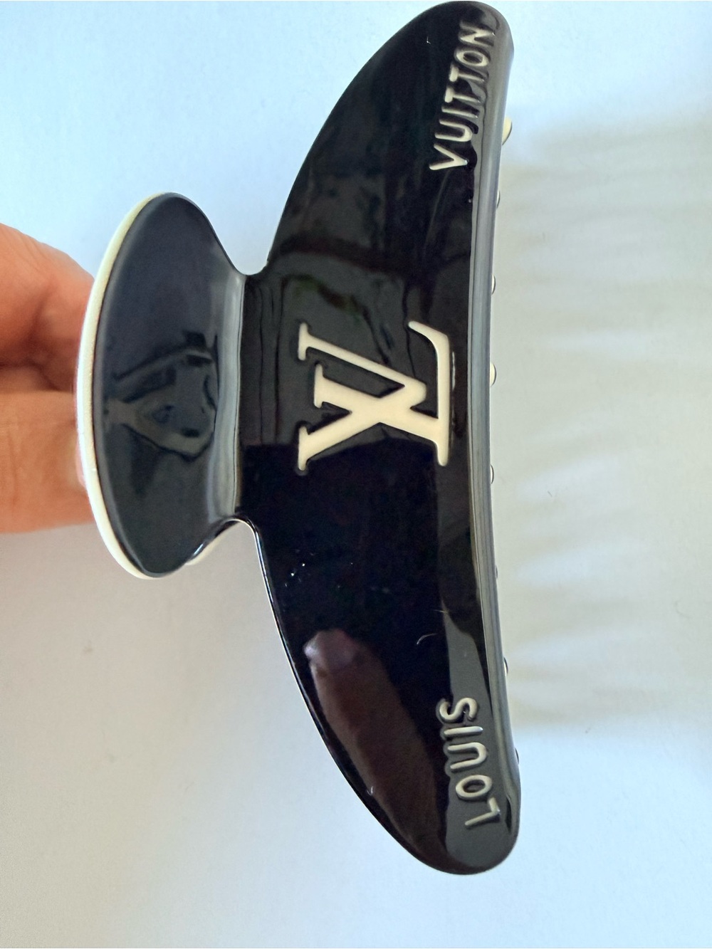 Louis Vuitton Black Logo Hair Clip